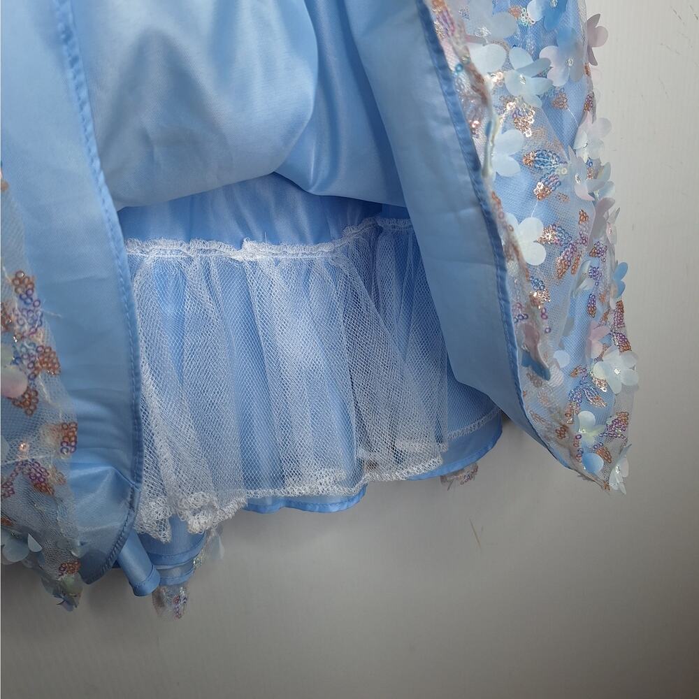 Rare Edition Sequin Floral Dress Girls 5 Fluffy Princess Fancy Party Puff Sleeve - Picture 7 of 9